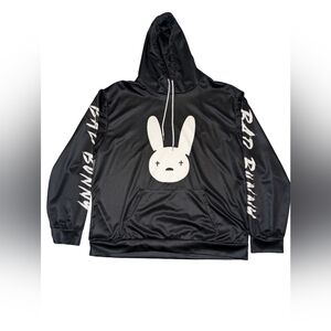 Black Bad Bunny Hoodie Size XL